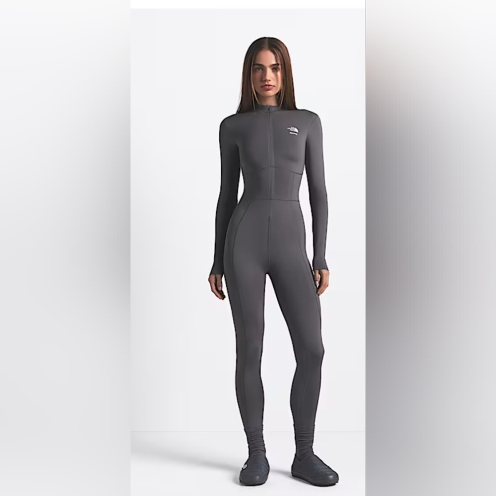 Skims x North Face Gunmetal Refina Bodysuit Med